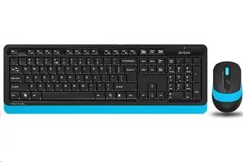 A4tech FG1010 FSTYLER modrá / set bezdrátová klávesnice + myši / CZ-US layout