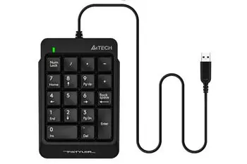 A4tech FSTYLER FK13P černá / numerická klávesnice / USB / 1.5m