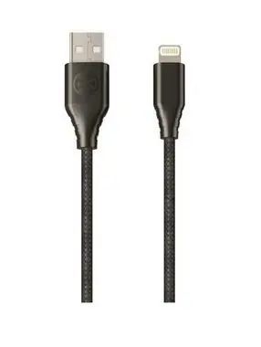 Forever Core Datový kabel Lightning MFI 20cm černá / 2.4A / textilní 