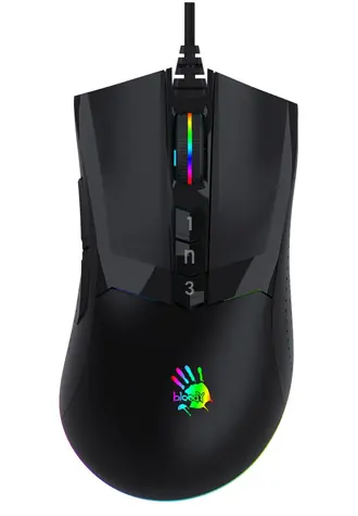 A4tech BLOODY W90MAX Černá / Herní optická myš / 10000DPI / USB / RGB podsvícení