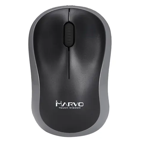 Marvo DWM100GY černo-šedá / bezdrátová optická myš / 1200 DPI / 2.4GHz USB přijímač
