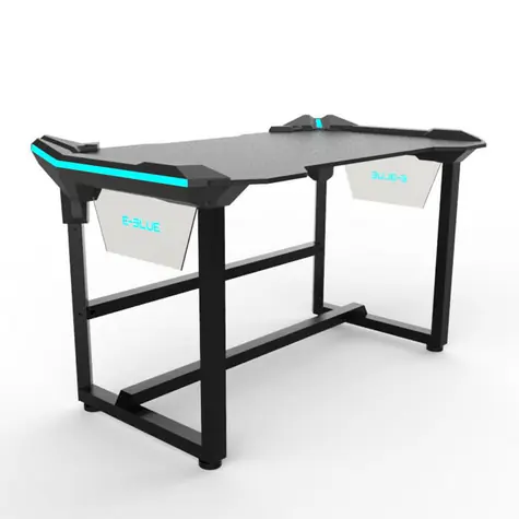 E-Blue EGT536BK černá / herní stůl / 136.5 x 81 x 80.3 cm / podsvícení