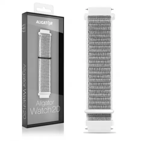 Aligator Nylonový řemínek 20mm bílý