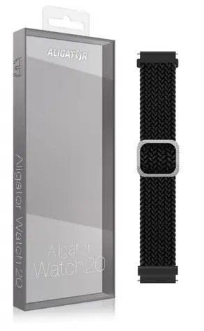 Aligator Textilní řemínek 20mm černý