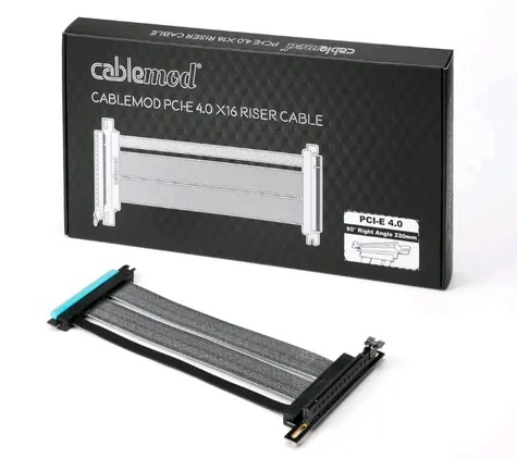 CableMod PCI-e 4.0 Riser - 22cm / zahnutý PCI-E 90°