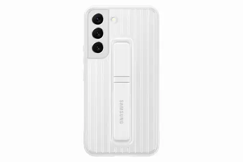 SAMSUNG Tvrzený ochranný zadní kryt se stojánkem pro Samsung Galaxy S22 Plus bílá