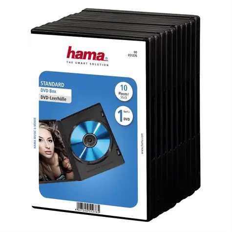 Hama DVD obal na 1 DVD s fólií černá 5 ks