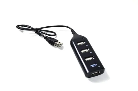 VAKOSS TC-234UX černá / 4 portový USB rozbočovač / 4 x USB 2.0 