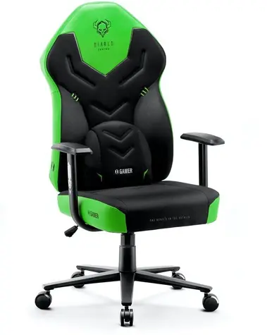 Diablo X-Gamer 2.0 Normal černo-zelená / herní židle / umělá kůže / pojezdová kolečka / nosnost 150 kg