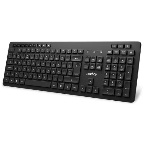 Niceboy K10 černá / bezdrátová klávesnice / CZ&SK layout / 2.4 GHz USB dongle / 2x AAA