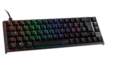 Ducky ONE 2 SF Gaming Tastatur MX-Blue černá (US) / Herní klávesnice / podsvícená / mechanická / drátová (USB) 