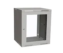 Solarix rozvaděč nástěnný skládaný SENSA LITE 12U 450mm / dveře sklo / RAL 7035
