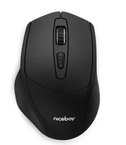 Niceboy M10 černá / bezdrátová optická myš / 1600DPI / USB / 2.4GHz