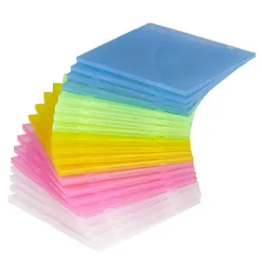 MediaRange Barevný CD Soft Slimcase pro 1 disk (20ks) / modrá & zelená & červená & žlutá & bílá
