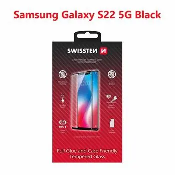 SWISSTEN FULL GLUE COLOR FRAME CASE FRIENDLY sklo pro SAMSUNG S901B GALAXY S22 5G černá