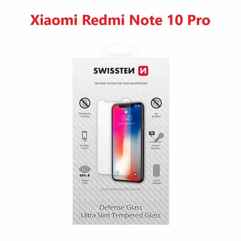 SWISSTEN Ochranné temperované sklo 2.5D pro XIAOMI REDMI NOTE 10 PRO
