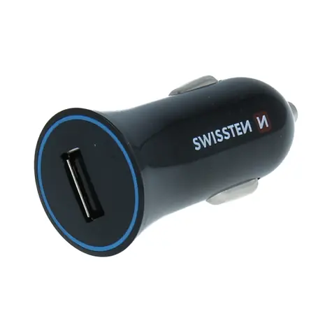 SWISSTEN CL Autonabíječka 1A + microUSB kabel černá