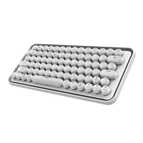 Rapoo Ralemo Pre 5 bílá / bezdrátová Multi-mode klávesnice / BT & 2.4 GHz / Integrovaná baterie