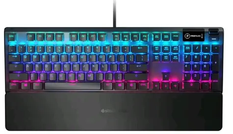 SteelSeries Apex 5 (US) černá / Mechanická klávesnice / Hybrid blue / RGB podsvícení / US layout