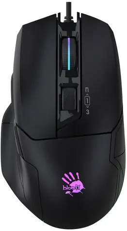 A4tech BLOODY W70MAX černá / Herní optická myš / 10000DPI / USB / RGB podsvícení