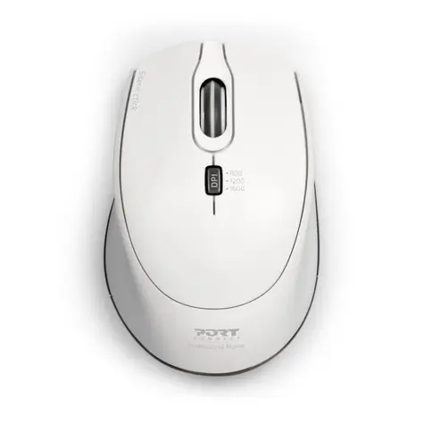 PORT CONNECT SILENT 900714 bílá / bezdrátová myš / USB-A 2.4GHz dongle / 1600 DPI