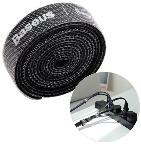 Baseus Rainbow Circle organizér kabelů černá / 3 m 