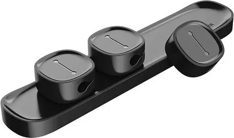 Baseus magnetický organizér kabelů černá 3ks 