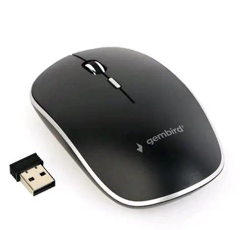 Gembird MUSW-4B-01 černá / bezdrátová optická myš / USB / 1600DPI