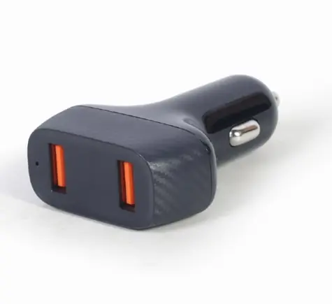 Gembird TA-U2QC3-CAR-01 černá / nabíječka do auta  / 2xUSB 