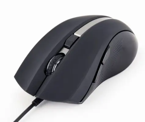 Gembird MUS-GU-02 černá / G-laser myš / drátová / 2400 dpi / 6tlačítek / USB