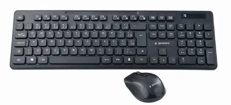 Gembird KBS-WCH-03 černá / slim klávesnice + myš / bezdrátová / 2.4GHz / US rozložení kláves 