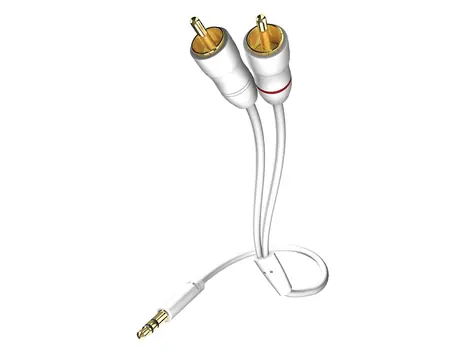 In-akustik Star Audio kabel bílá 1.5 m / 3.5mm jack - 2x Cinch