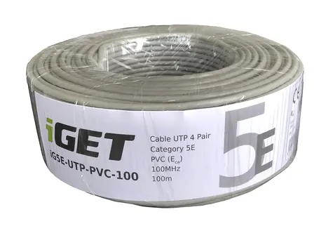 iGET instalační kabel CAT5e UTP PVC 100m role