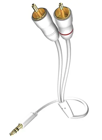 In-akustik Star Audio kabel bílá 5 m / 3.5mm jack - 2x Cinch