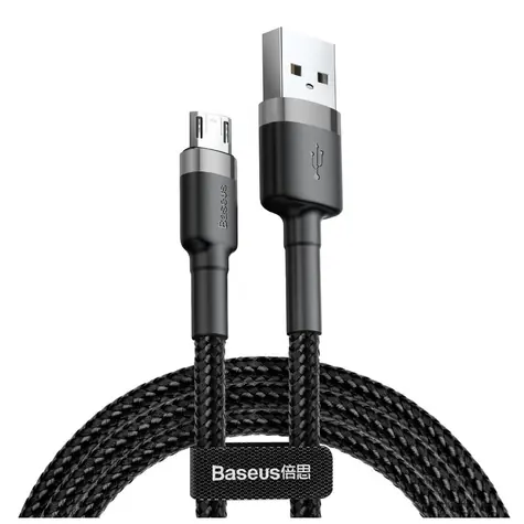 Baseus CAMKLF-HG1 kabel USB-A na microUSB černo-šedá / 3 m