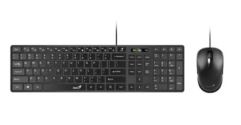 Genius SlimStar C126 černá / Drátový set klávesnice a myši / USB / CZ+SK layout / 1000 DPI