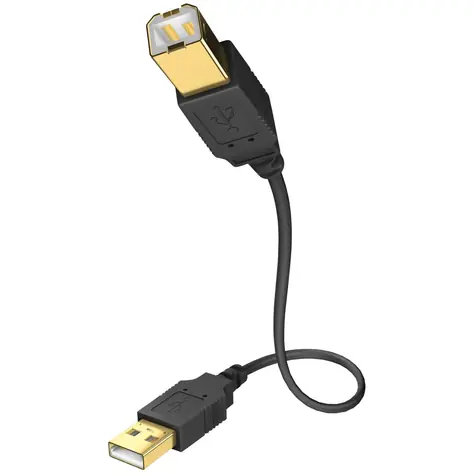 In-akustik Premium High Speed kabel set 5ks / USB-A - USB-B 2.0 / 1 m / 5ks