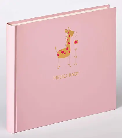 Walther Baby Animal 25x28 růžová žirafa / album / 50 stránek
