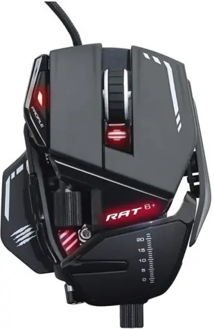 MadCatz R.A.T 8+ černá / Herní myš / Optická / 16000dpi / 11 tlačítek / USB / 1.8m / RGB