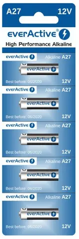EverActive Alkalické baterie A27 12V 5ks