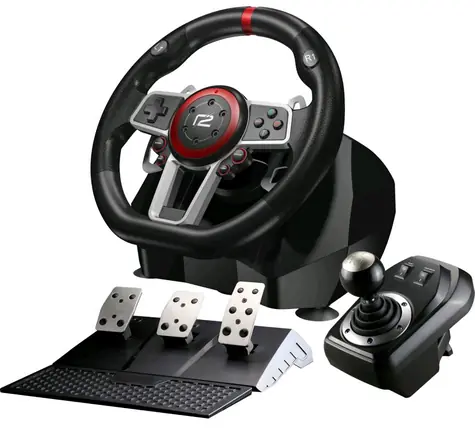 READY 2 GAMING Závodní volant s pedály a řadící pákou / PC / PS3 / PS4 / Switch