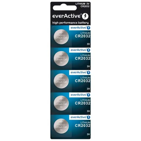 EverActive Lithium knoflíkové baterie CR2032 5ks