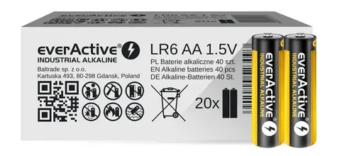 EverActive Industrial Alkaline baterie AA (LR6) 40ks 