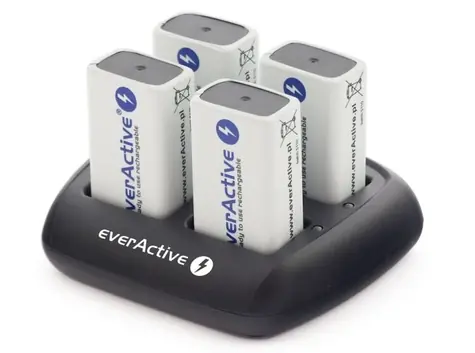 EverActive NC109 / Nabíječka baterií / až 4 baterie 9V 
