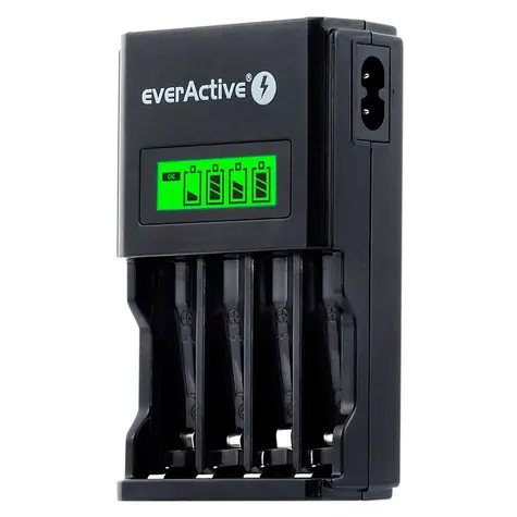 EverActive NC-450 Black Edition / Nabíječka baterií / až 4 baterie AAA nebo AA / LCD / Ni-MH