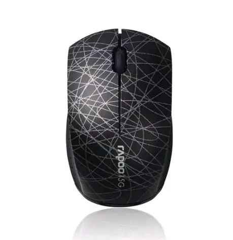 Rapoo 3300P Plus Wireless Mouse černá / bezdrátová optická myš / 5000 DPI / 2.4 Ghz / BT 3.0 a 4.0 / 11 tl. + kolečko 