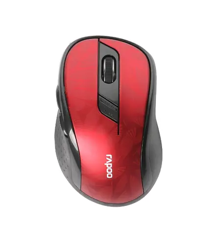 Rapoo M500 Silent Multi-mode červená / bezdrátová optická myš / 1600 DPI / 2.4 Ghz / BT 3.0 a 4.0 / 6 tl. + kolečko