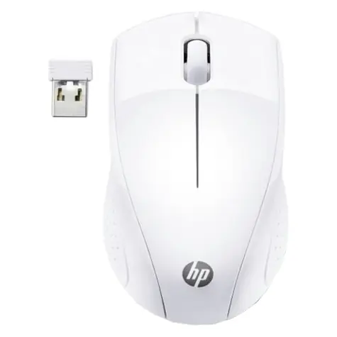 HP 220 bílá / bezdrátová optická myš / 1600 dpi / 2.4GHz