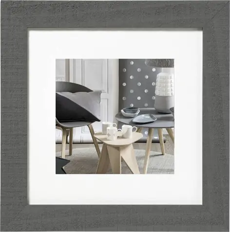 Walther Home 40x40 Dřevěný foto rám šedá 