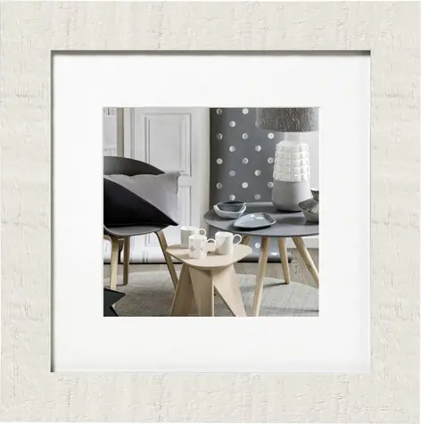 Walther Home 40x40 Dřevěný foto rám polární bílá 